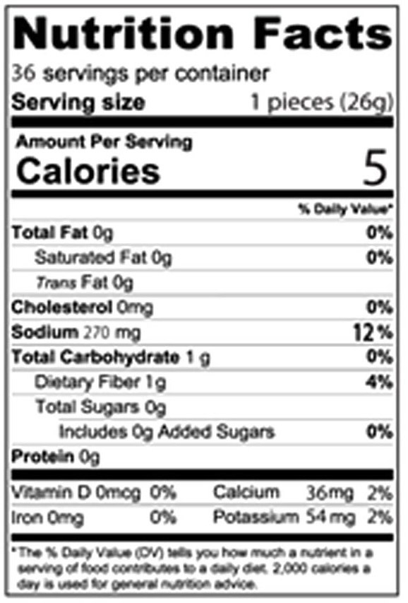 Zarrin Pickled Cucumbers Nutrition Facts Zarrin Pickled Cucumbers Nutrition Facts