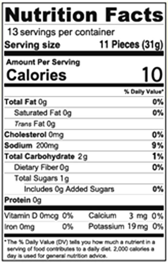 Zarrin Pickled Shallot In Glass Jar Nutrition Facts Zarrin Pickled Shallot In Glass Jar Nutrition Facts