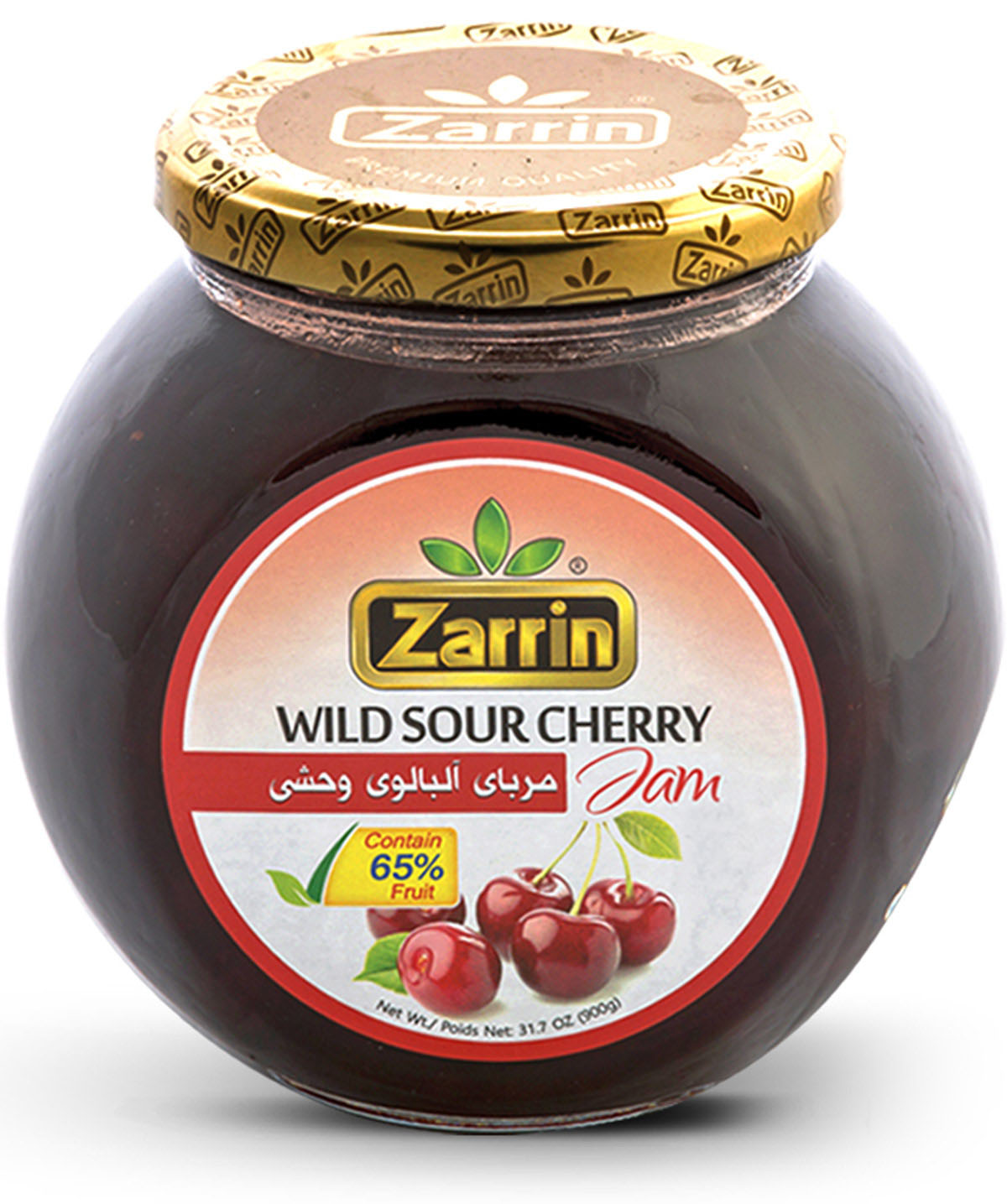 Zarrin Wild Sour Cherry Jam In Glass Jar Zarrin Wild Sour Cherry Jam In Glass Jar